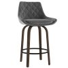 KENZO-26'' COUNTER STOOL VELVET-GREY