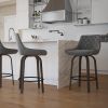 KENZO-26'' COUNTER STOOL VELVET-GREY