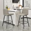 FERN-26'' COUNTER STOOL FABRIC-GREY