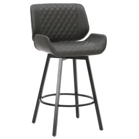 FRASER-26'' COUNTER STOOL PU-CHARCOAL