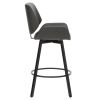 FRASER-26'' COUNTER STOOL PU-CHARCOAL