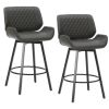 FRASER-26'' COUNTER STOOL PU-CHARCOAL