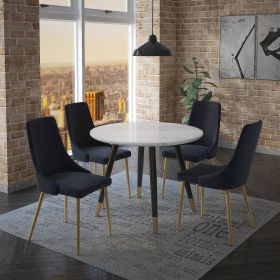 EMERY RND_CARMILLA BK-5PC DINING SET