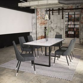 GAVIN_SILVANO GY-7PC DINING SET