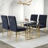 EROS GL_AZUL BK/GL-5PC DINING SET