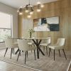 STARK BK_BIANCA BG_BK-7PC DINING SET