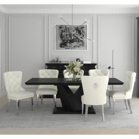 ECLIPSE BLK_HOLLIS IV-7PC DINING SET