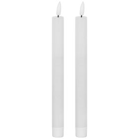 Luxe Collection Natural Glow S/ 2 White LED Dinner Candles