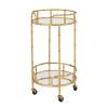 Gold Round Drinks Trolley