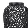 Black Cast Lattice Large Vase