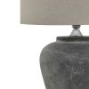 Amalfi Grey Table Lamp With Linen Shade