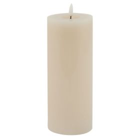 Luxe Collection Melt Effect 3.5x9 Taupe LED Wax Candle