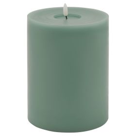 Luxe Collection Melt Effect 6x8 Sage LED Wax Candle