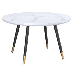 EMERY-ROUND COFFEE TABLE-WHITE