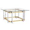 FLORINA-SQ COFFEE TABLE-SILVER/GOLD