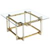 FLORINA-SQ COFFEE TABLE-SILVER/GOLD