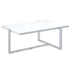 VENO-COFFEE TABLE-WHITE/SILVER