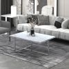 VENO-COFFEE TABLE-WHITE/SILVER