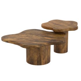 MAYAL-2PC COFFEE TABLE SET-WALNUT