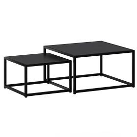 QUINN-2PC COFFEE TABLE-BLACK