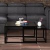 QUINN-2PC COFFEE TABLE-BLACK