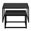 QUINN-2PC COFFEE TABLE-BLACK