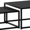 QUINN-2PC COFFEE TABLE-BLACK