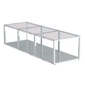 CASINI-3PC COFFEE TABLE SMALL-SILVER