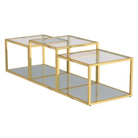 CASINI-3PC MULTI TIER TABLE-GOLD