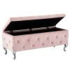 MONIQUE-STORAGE OTTOMAN-BLUSH VELVET