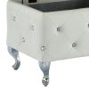 MONIQUE-STORAGE OTTOMAN-WHITE PU