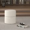 NOVAR-ROUND OTTOMAN-CREAM