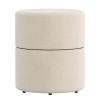 NOVAR-ROUND OTTOMAN-CREAM