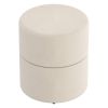 NOVAR-ROUND OTTOMAN-CREAM