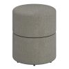 NOVAR-ROUND OTTOMAN-WARM GREY