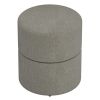 NOVAR-ROUND OTTOMAN-WARM GREY