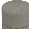 NOVAR-ROUND OTTOMAN-WARM GREY