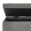 LILA-STORAGE OTTOMAN-GREY