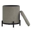 CASTOR-STORAGE OTTOMAN-WARM GREY