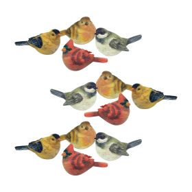 Bird Decoration (Set of 12) 4"L Polyresin