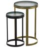 ARES-2PC ACCENT TABLE-ANTIQUE GOLD_BLACK