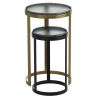 ARES-2PC ACCENT TABLE-ANTIQUE GOLD_BLACK