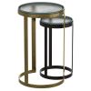 ARES-2PC ACCENT TABLE-ANTIQUE GOLD_BLACK