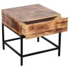 OJAS-ACCENT TABLE-NATURAL BURNT