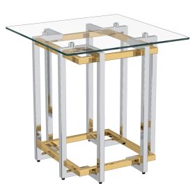 FLORINA-ACCENT TABLE-SILVER/GOLD