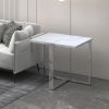 VENO-ACCENT TABLE-WHITE/SILVER