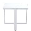 VENO-ACCENT TABLE-WHITE/SILVER