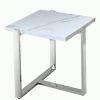 VENO-ACCENT TABLE-WHITE/SILVER