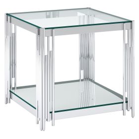 ESTREL-ACCENT TABLE LARGE-SILVER