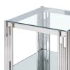 ESTREL-ACCENT TABLE LARGE-SILVER